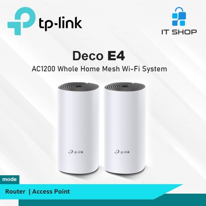 Tp-Link Deco E4 (2-Pack) Ac1200 Mesh Wi-Fi System