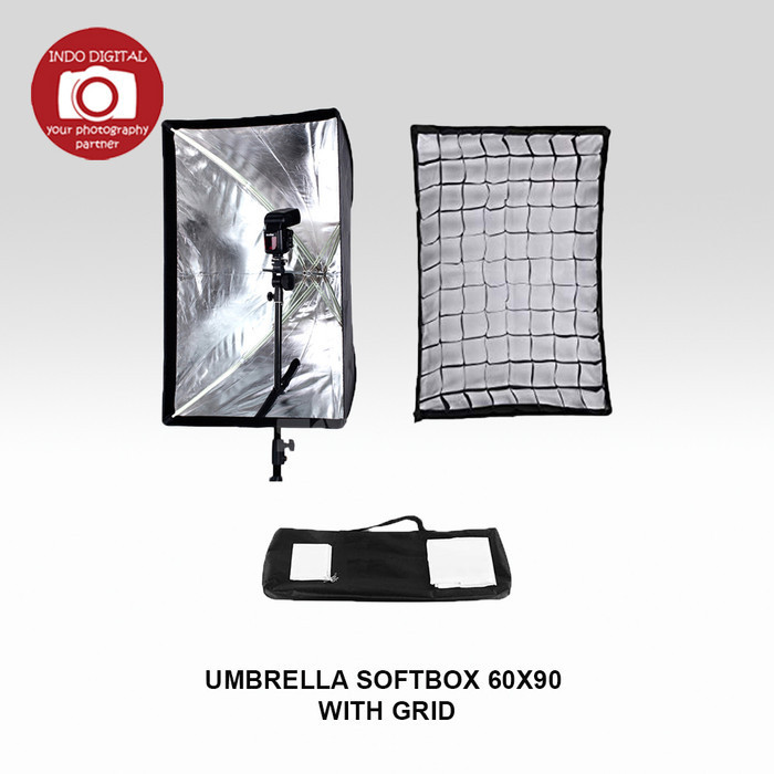 Umbrella Softbox 60X90 With Grid