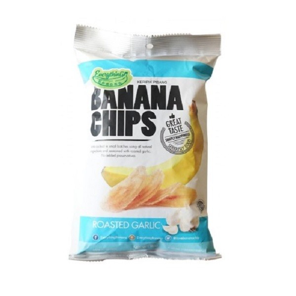 EVERYTHING BANANA CHIPS ROASTED GARLIC 80 GR