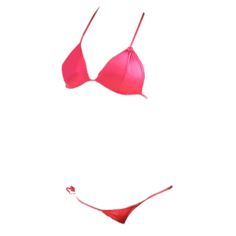 B152 - Bikini Bra Set Halterneck Magenta