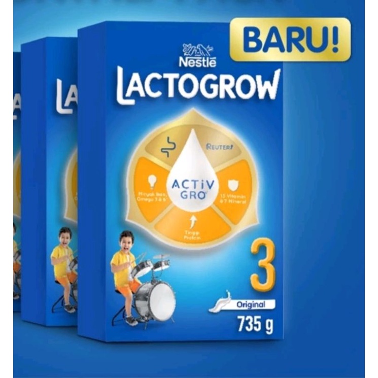 LACTOGROW 3 ORIGINAL/VANILA/MADU 735GR
