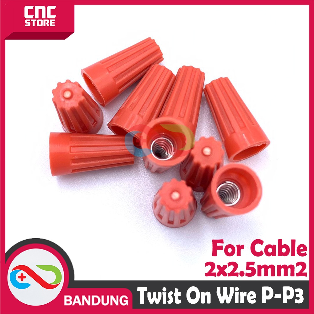 TWIST ON WIRE CONNECTOR KABEL PUTAR SCREW LASDOP TERMINAL P - P3