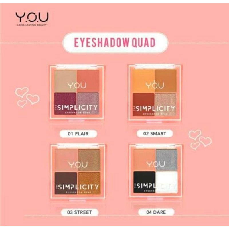 THE SIMPLICITY EYESHADOW QUAD PALLETE