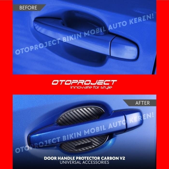 Door Handle Protector Carbon V2 / Sticker Outer Carbon