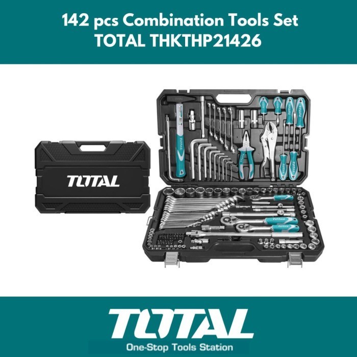 Tool Kit Tools Set 142Pcs Combination Tools Set Total Thkthp21426