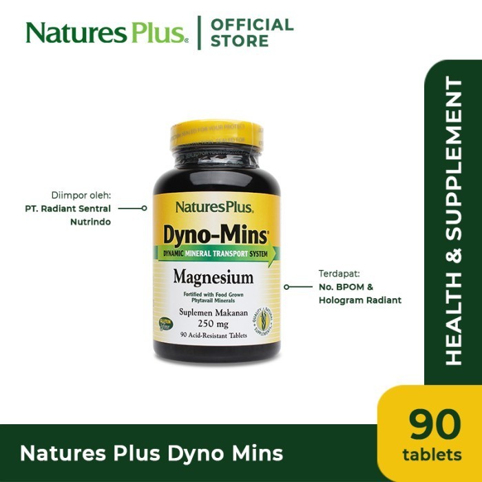 Natures Plus Dynomins Magnesium 250Mg - 90 Tablet
