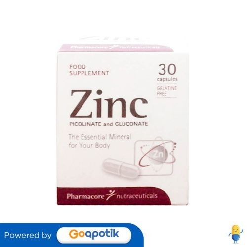 ZINC PHARMACORE BOTOL 30 KAPSUL