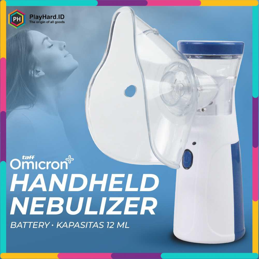 Alat Terapi Pernapasan Handheld Inhaler - Biru Putih