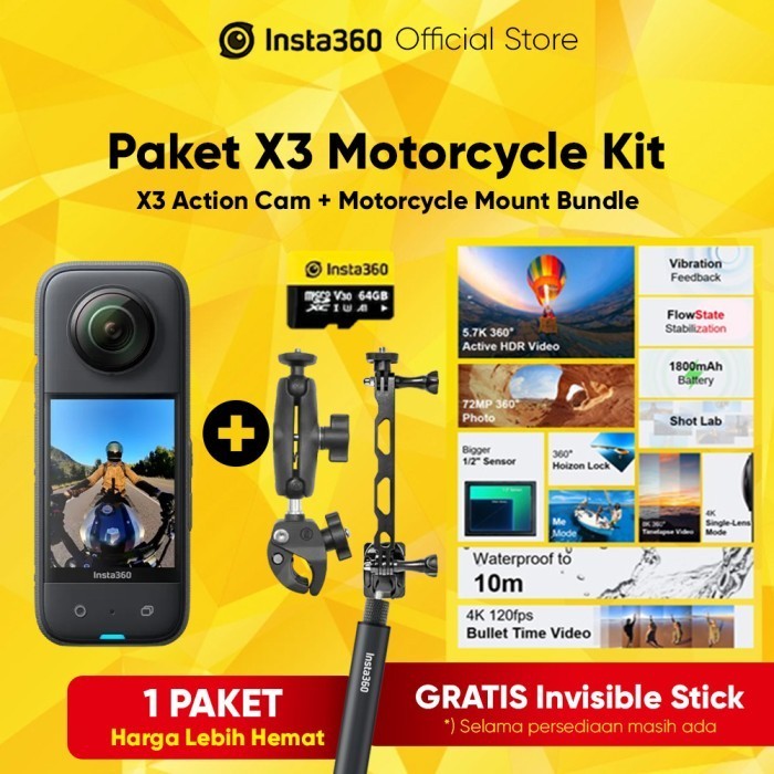 Insta360 X3 Action Cam Paket Bundling