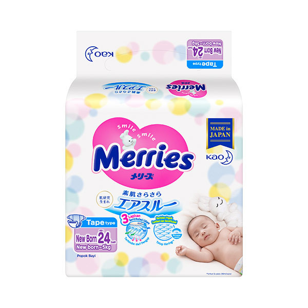 MERRIES DIAPERS NB 24