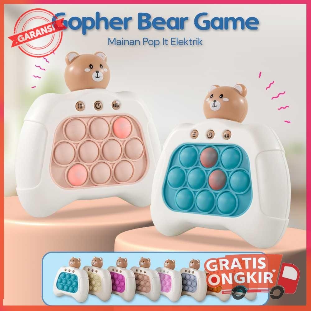 Mainan Pop It Elektrik Gopher Bear Game Console 3rd Generation - Q3
