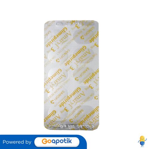 AMARYL 3 MG STRIP 10 TABLET