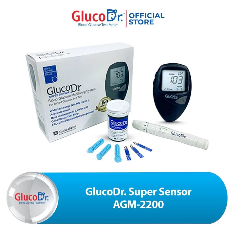 Alat Gluco Dr Super Sensor Alat Test Gula Darah Super Sensor