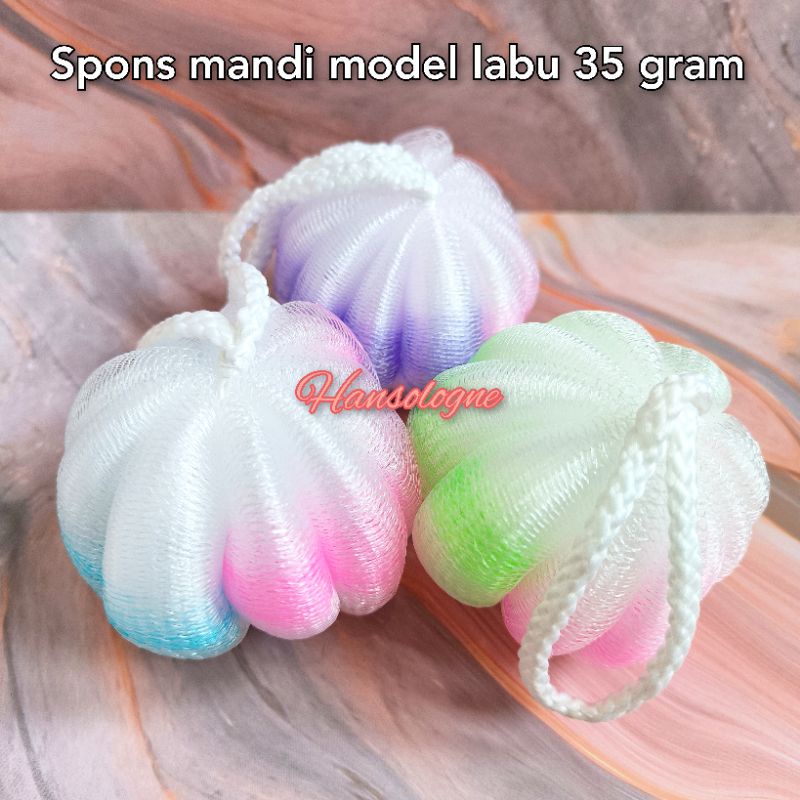 spon mandi labu / bath sponge / shower puff