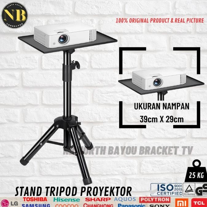 Bracket Standing Tripod Pyoyektor Mini, Tripod Proyektor Adjustable