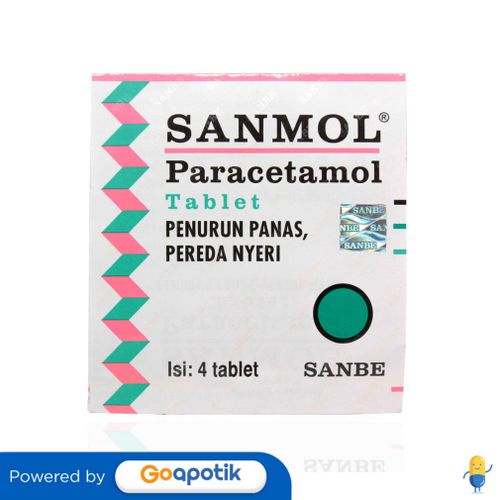SANMOL 500 MG STRIP 4 TABLET