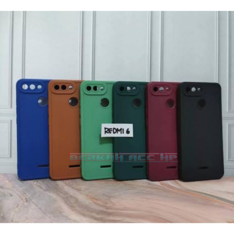 soft Case macaron Protect Camera REDMI 6 Square edge