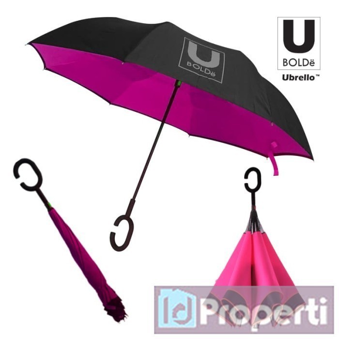 BOLDe Payung Ubrello Solid Color Payung Terbalik Upside Down Kering
