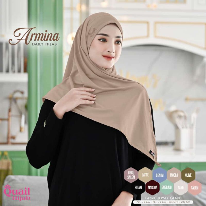 Hijab Instan Tali Segitiga Quail Model ARMINA