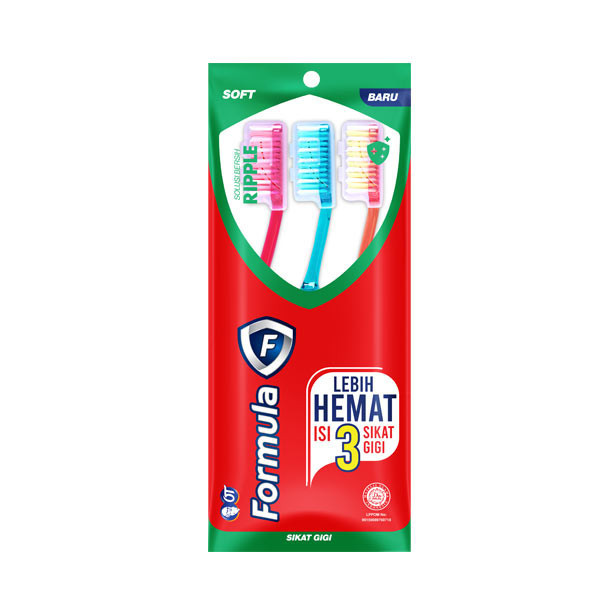 FORMULA TOOTH BRUSH SILVER PROTECTOR RIPPLE PACK - SIKAT GIGI