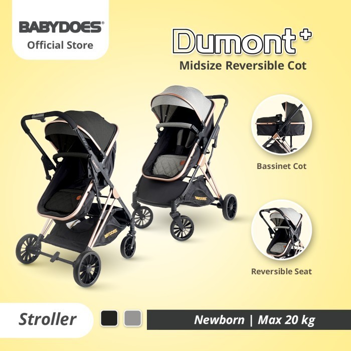 Babydoes Stroller 4143 Dumont+ Midsize Reversible Cot