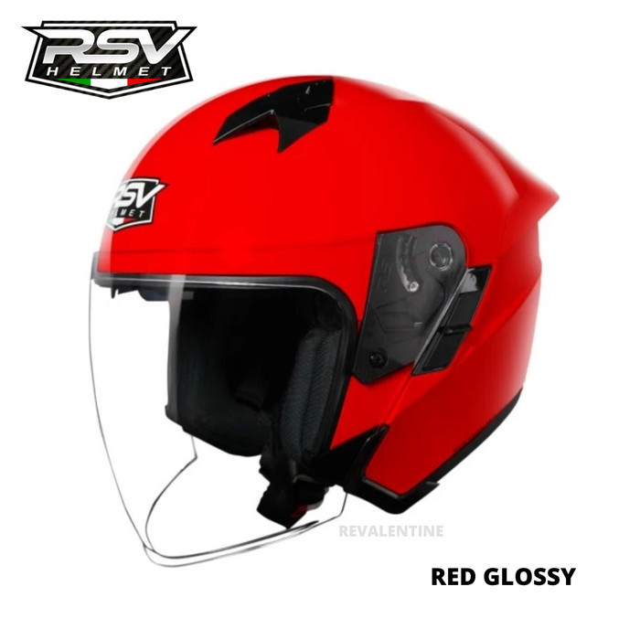 Rsv Sv300 Solid Double Visor All Varian Helm Half Face Polos