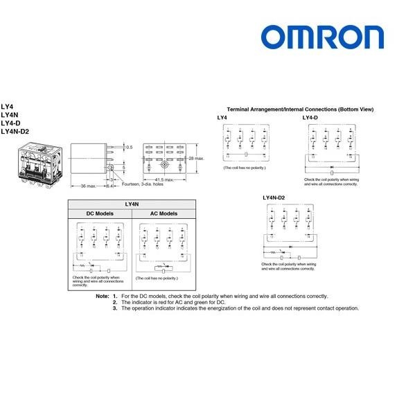 [ Ek ] Relay Omron Ly4N Dc12 !! Ready