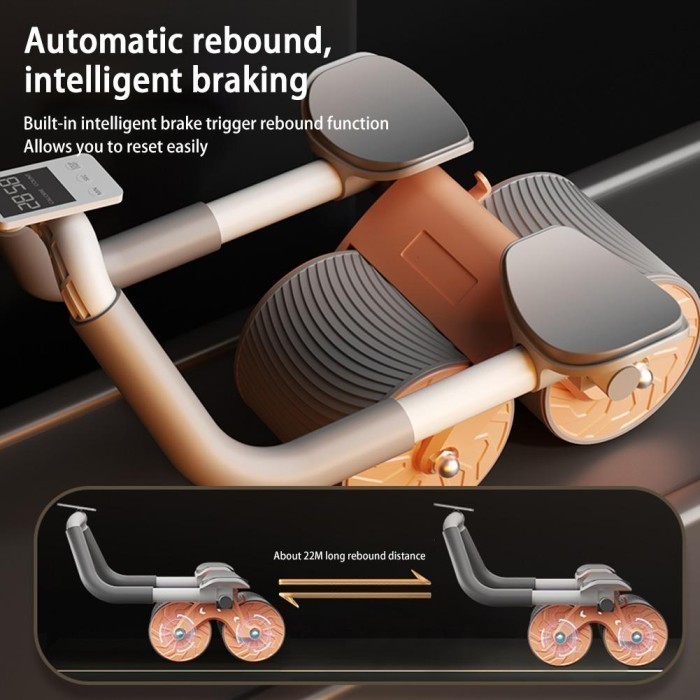 TOBY CHEAP Ab Roller Wheel 2in1 Plank Trainer Automatic Rebound ABS with timer