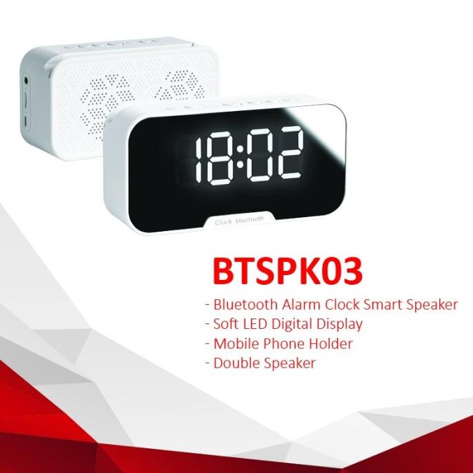 Bluetooth Speaker New BTSPK03 With Clock & Alarm
