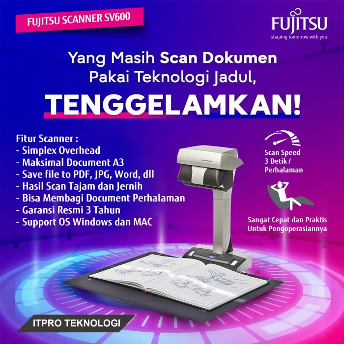FUJITSU SV600 A3 Scanner