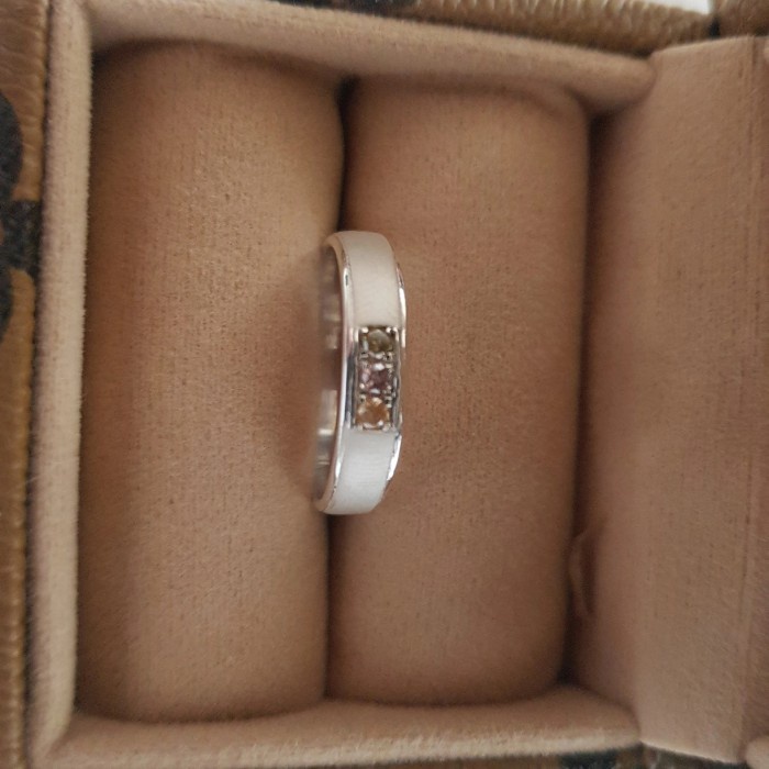 ✨Termurah Fancy Diamond Ring Perak 17.5 Diskon