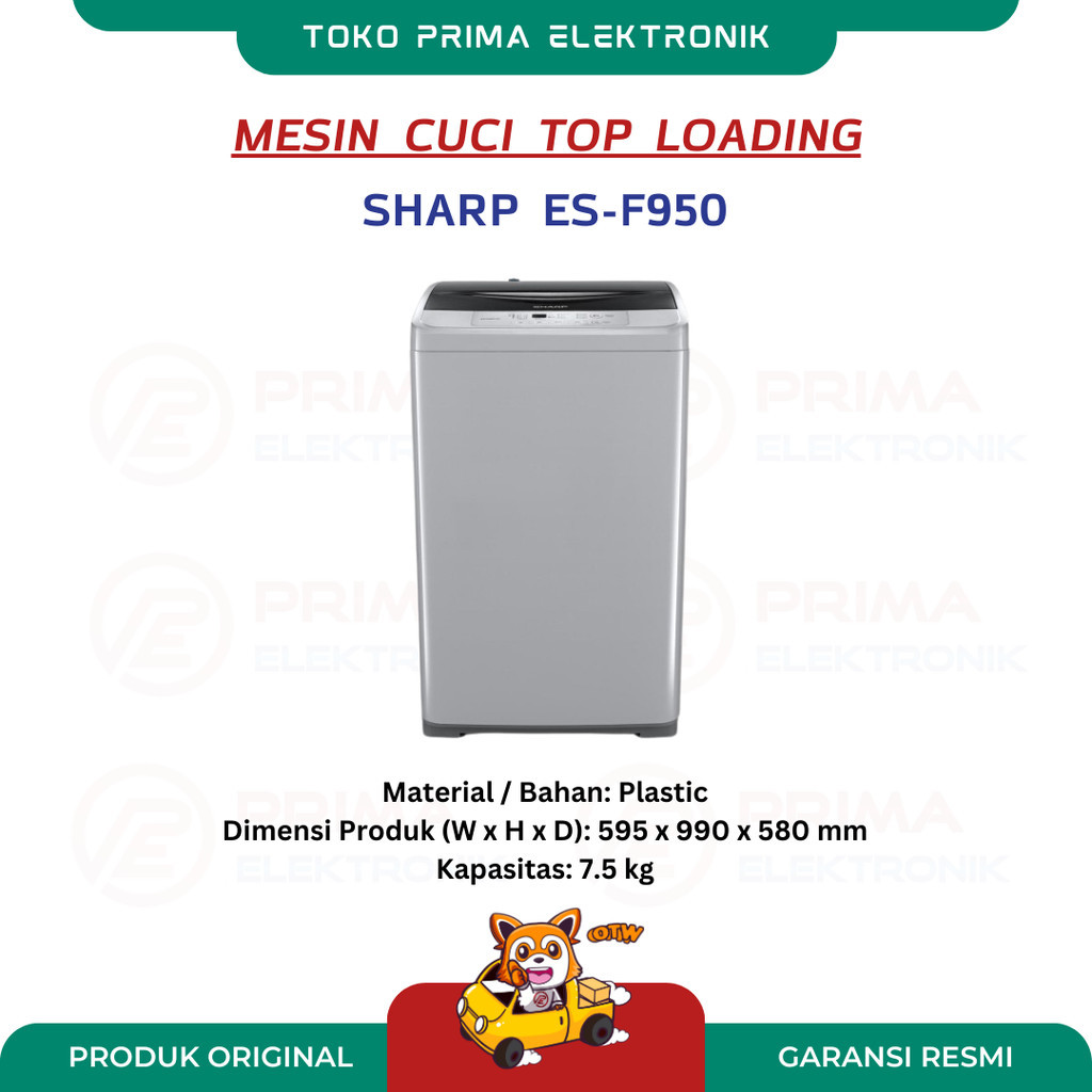 MESIN CUCI TOP LOADING SHARP ES-F950