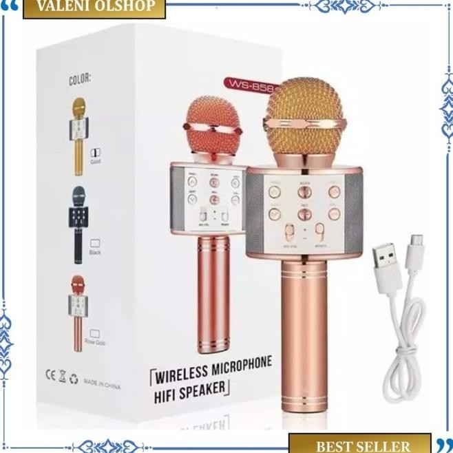 Microphone Bluetooth Wireless/Mic Karaoke Usb Anak Imanstoress
