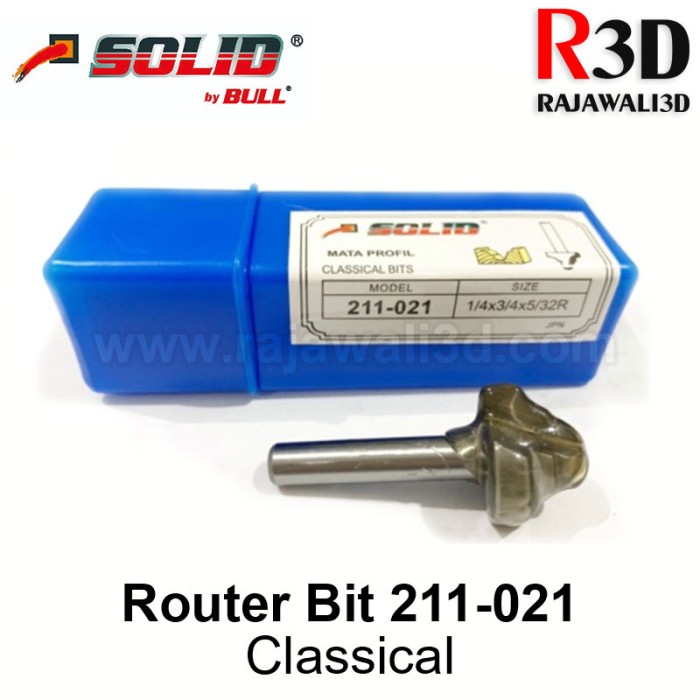 Router Bit Mata Profil Solid 211-021 Classical Double Flute