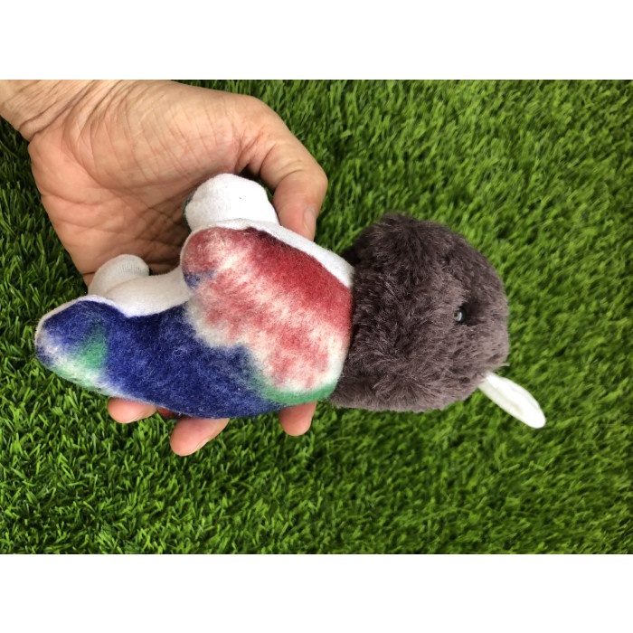 boneka kelinci corak biru