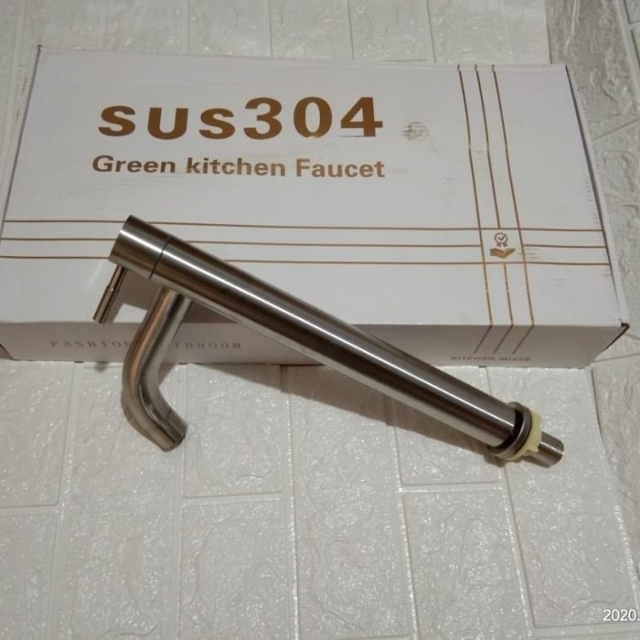 Kran Wastafel Bambu 30Cm Stainless