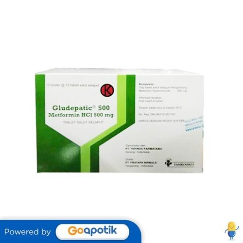GLUDEPATIC 500 MG BOX 100 TABLET