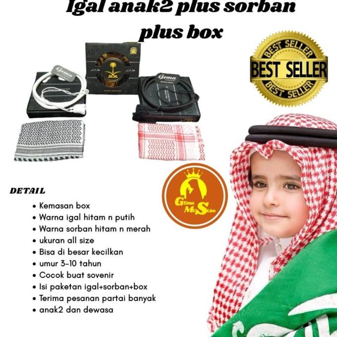 sorban anak plus igal plus box