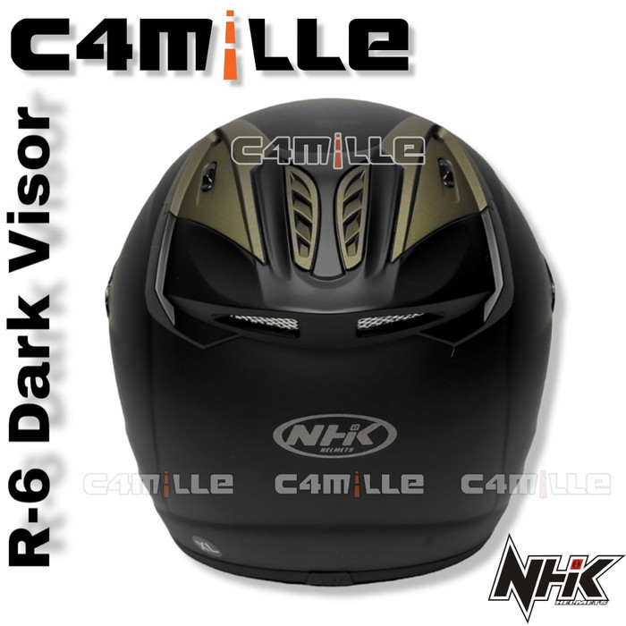 Helm Nhk R6 Solid S Black Doff Half Face Single Visor