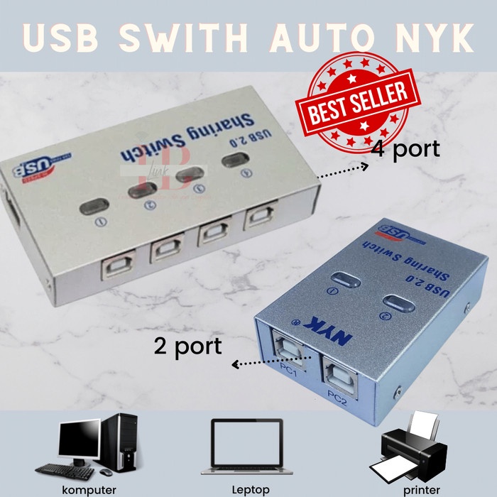 USB Sharing Switch 4port / USB Auto Data Switch Printer 4 port 2 port