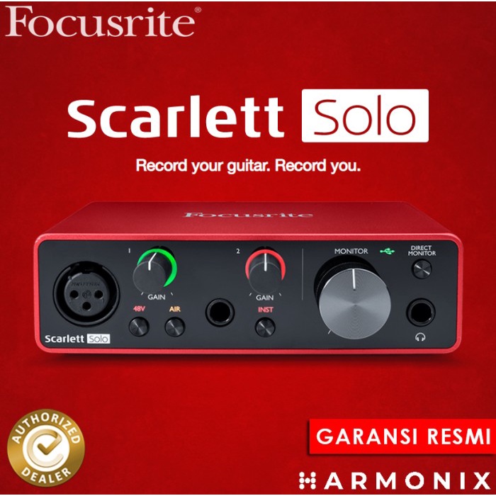 FOCUSRITE SCARLETT SOLO 3RD GEN USB AUDIO INTERFACE