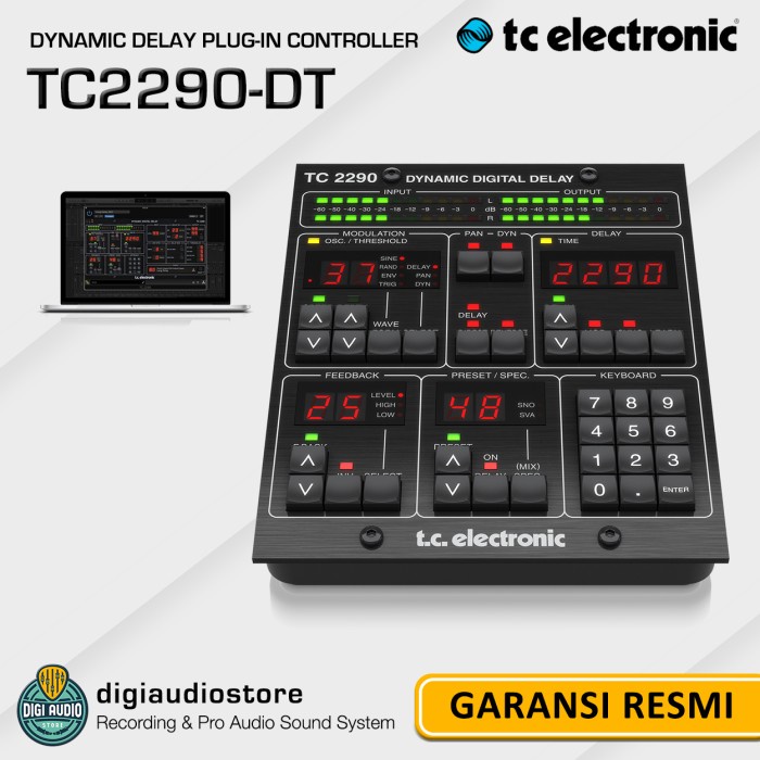 DAW Software Plug-in Delay Hardware Controller TC ELECTRONIC TC2290-DT