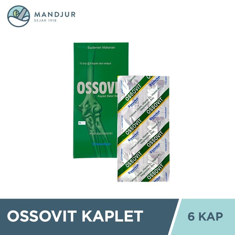 Ossovit 6 Kaplet - Suplemen Kesehatan Tulang