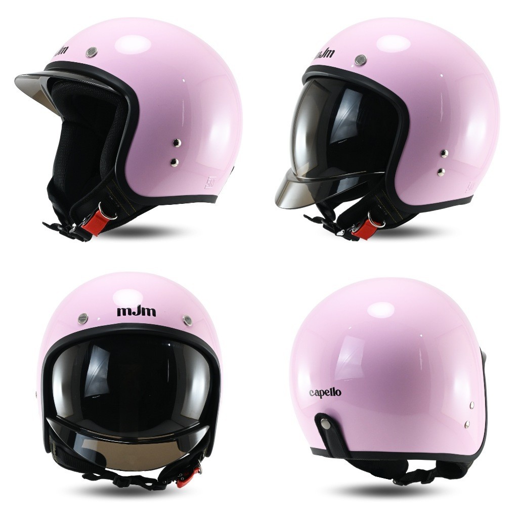 Mjm Capello Solid Helm Retro Half Face Sni