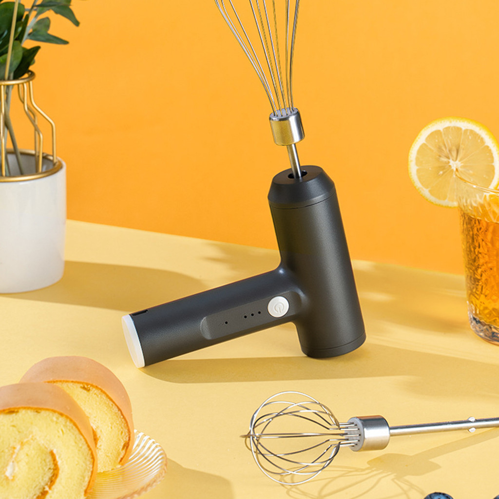 M02 Bth Mixer Tangan Mini Electric Whisk Wireless Multi Function 2000mah Bth12 Black V