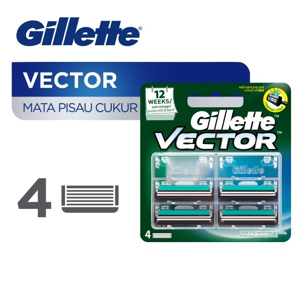 GILLETTE VECTOR CATRIDGE 4 PCS