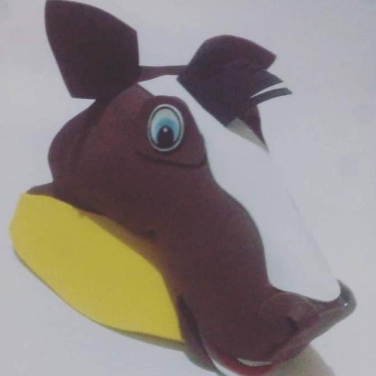 TOPI KRAKTER KUDA 3D