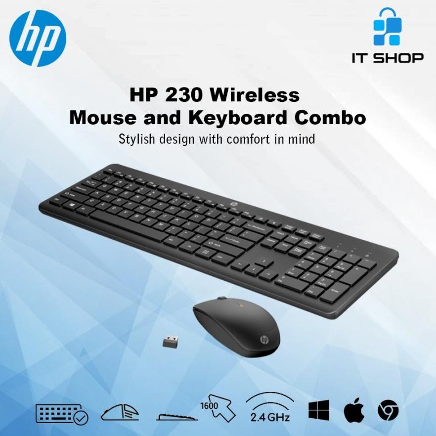HP 230 Wireless Mouse and Keyboard Combo Black