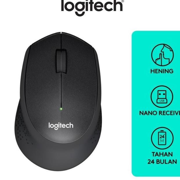 Mouse Usb Wireless M331 Silent Touch Bla