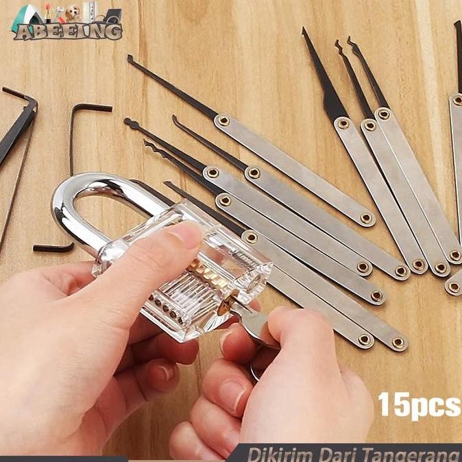 ready !!! Isi 15 Door Lock Pick Quick Opener Tools Set Locksmith Tools Lock Pick